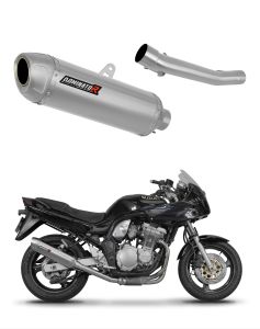 Dominator exhaust Suzuki Bandit 1200, aftermarket motorcycle exhaust, stainless steel exhaust Suzuki GSF 1200, lightweight and sporty exhaust