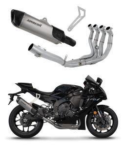 Dominator exhaust yamaha yzf r1 2015 - 2019, aftermarket motorcycle exhaust, stainless steel exhaust yamaha yzf r1, lightweight and sporty exhaust, full system exhaust yamaha r1